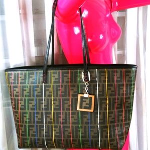 .💜💙💚IONIC BAG TOTE FENDI ZUCCA MULTICOLOR💜💚💙